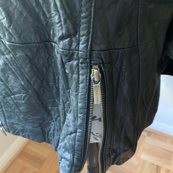 Michael Kors Black Genuine textured soft belted vest multiple zipper clo… - Picture 4 of 16